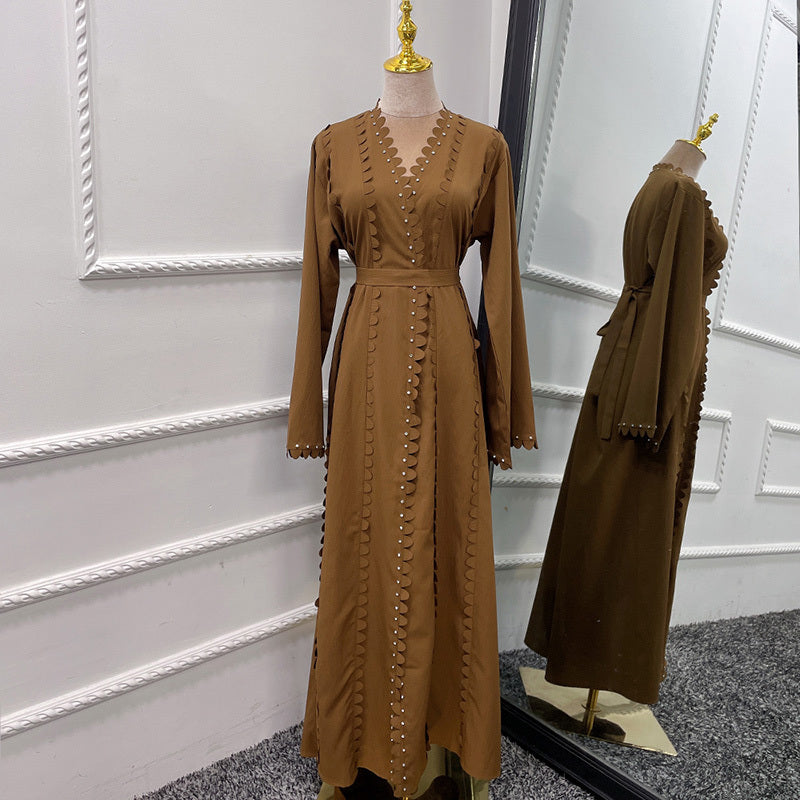 Robe longue cardigan hijab tendance pour femme