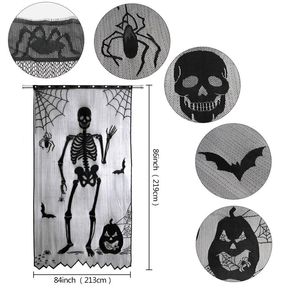 Rideau à motifs d'Halloween