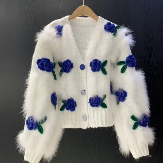 Pull brodé doux et gluant de haute qualité