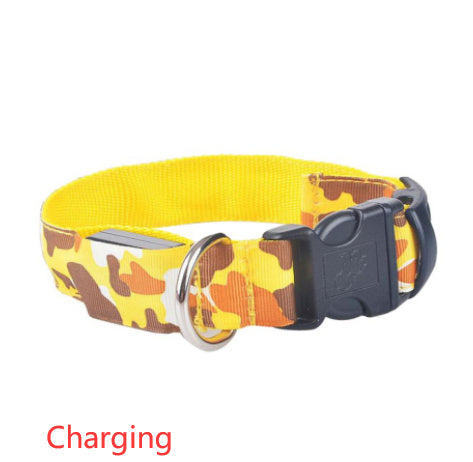 Collar luminoso para perros con diseño de camuflaje para mascotas