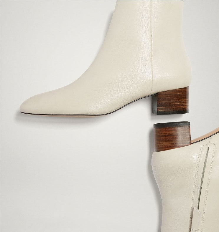 Zipper Ankle Boots Md Women's Full Leather Shoes