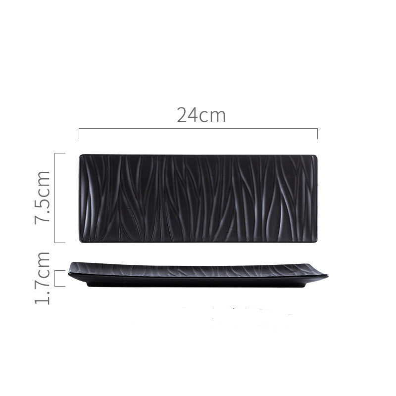 Japanese Creative Sushi Plate Pottery Long Plate