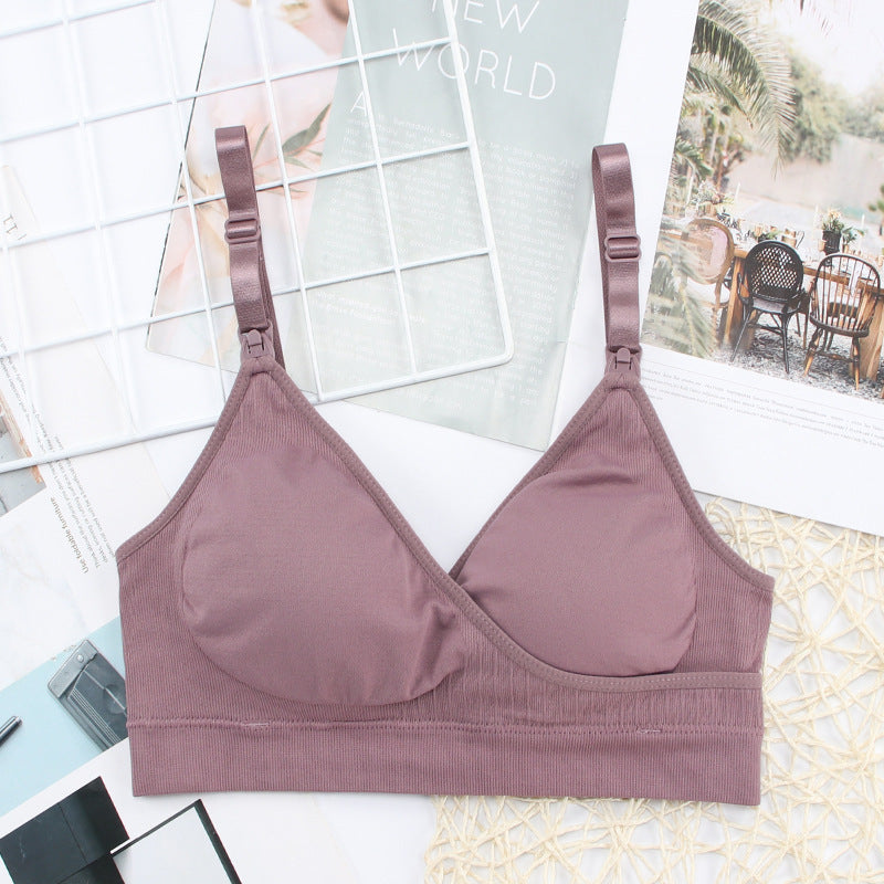 Soutien-gorge d'allaitement sans armatures avec boucle sur le devant, grande taille