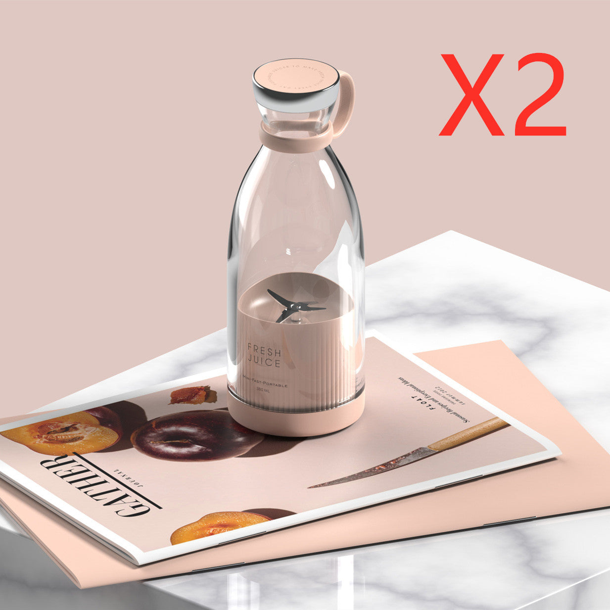 Licuadora eléctrica de 350ML, mezcladora, máquina recargable por USB