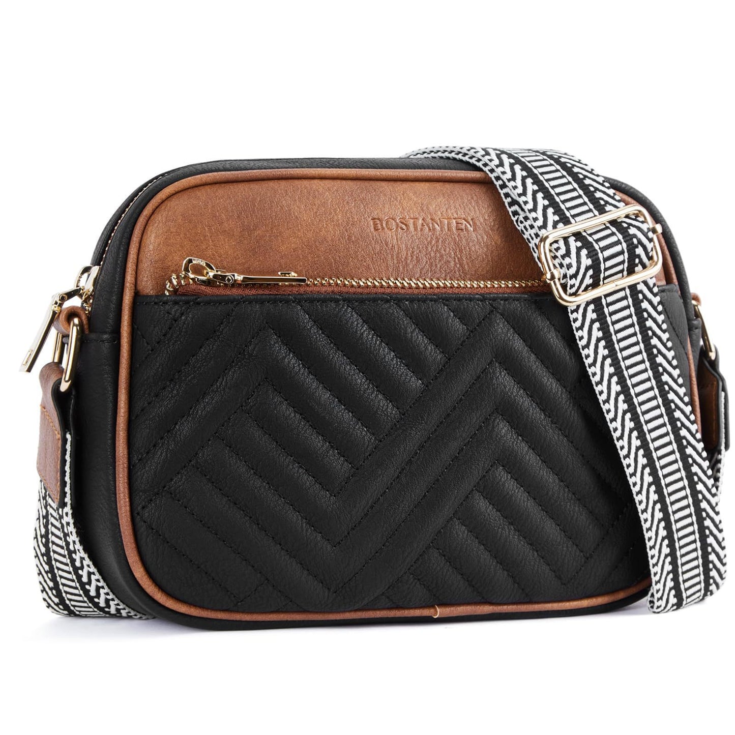 BOSTANTEN RFID Leather Wallet bundle Quilted Crossbody Bags for Women