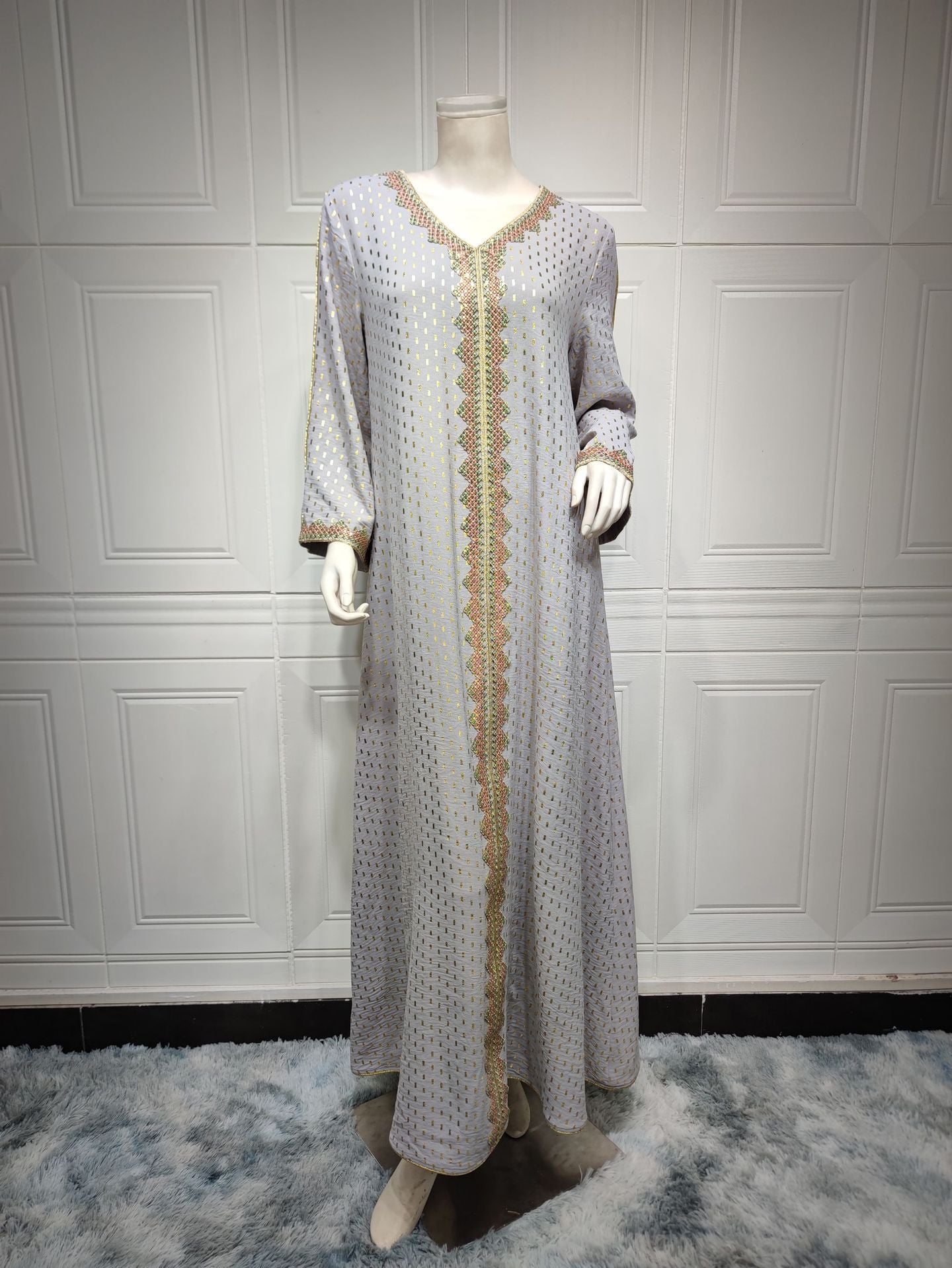 Vestido musulmán de Dubái para el verano con efecto bronceado