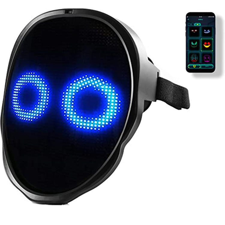 Masques d'Halloween lumineux à LED en couleur, masque changeant de visage, accessoires de bar pour fête