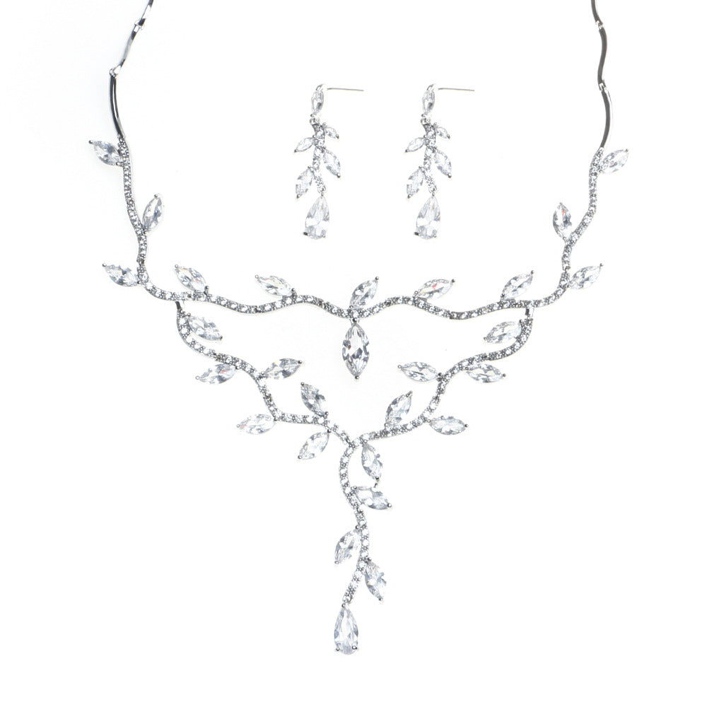Conjunto de joyas de novia con circón