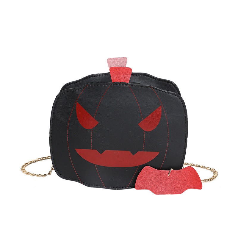 Sac à bandoulière citrouille d'Halloween pour filles, sac à bandoulière créatif et amusant avec chaîne pour femmes