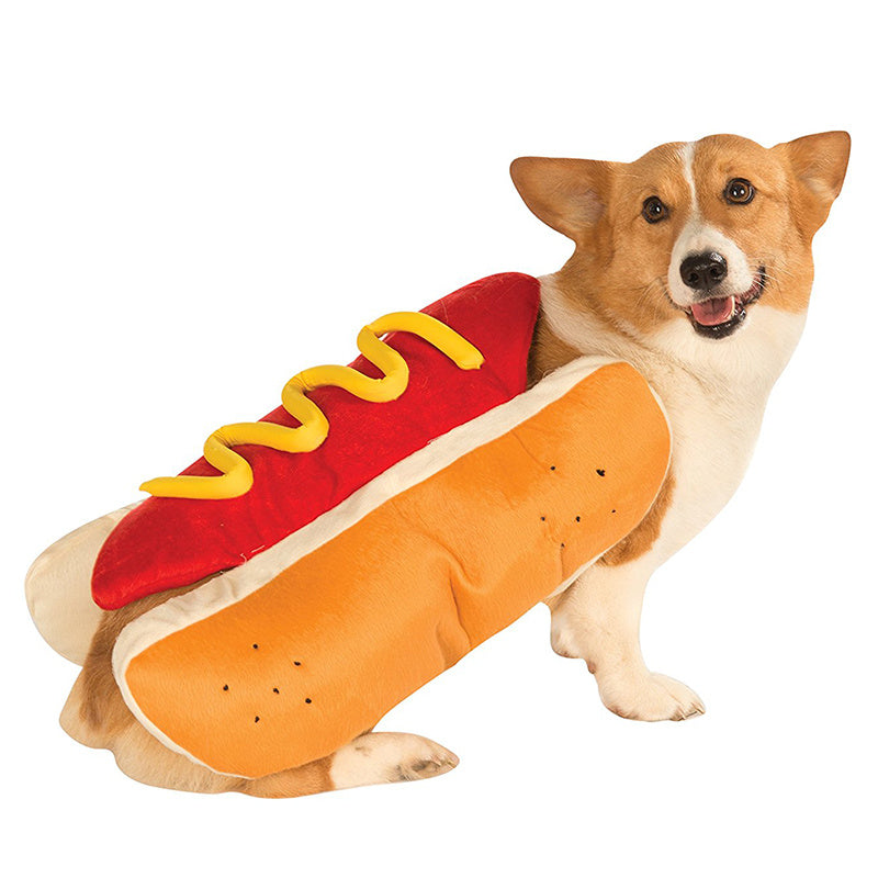 Disfraces divertidos de Halloween para perros, ropa para cachorros, ropa para mascotas, diseño de perritos calientes, ropa para perros, ropa para mascotas, disfraces para gatos, traje de fiesta