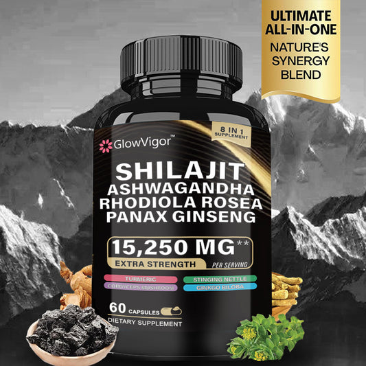 Shilajit GlowVigor, Ashwagandha, Rhodiola Rosea, Panax Ginseng