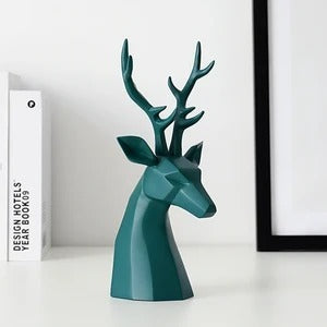 Adornos artísticos con forma de cabeza de ciervo
