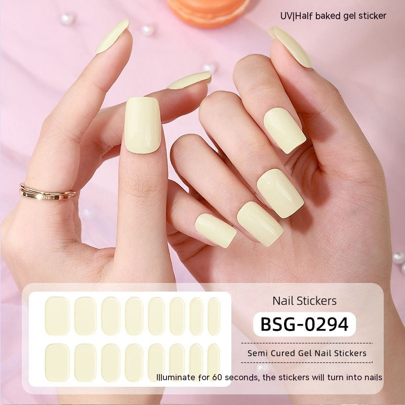 Autocollant pour ongles en gel semi-durcissant simple et tendance pour femmes