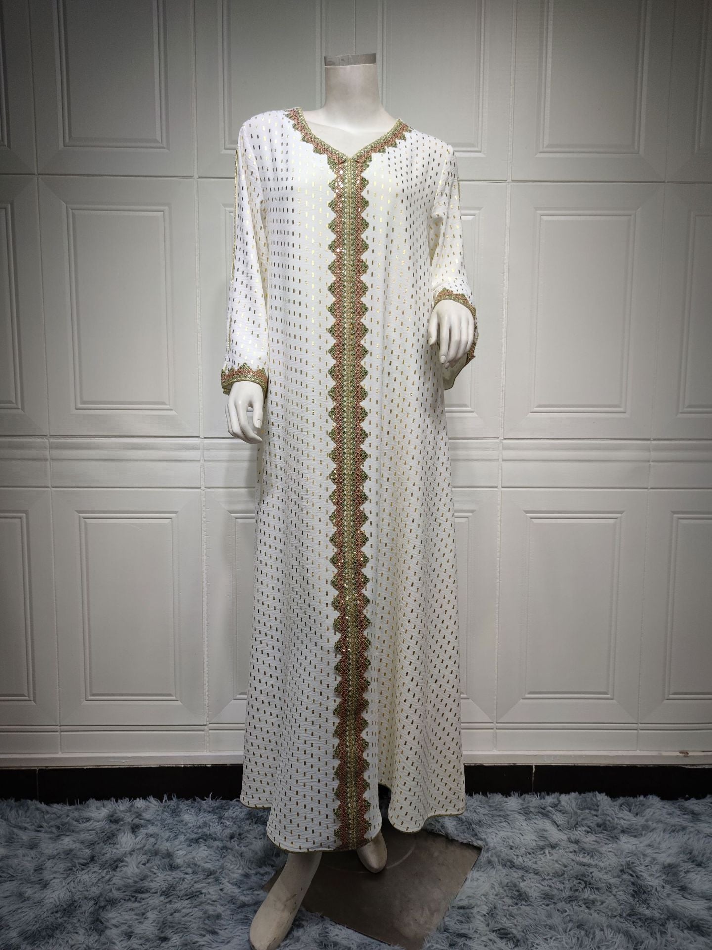 Vestido musulmán de Dubái para el verano con efecto bronceado