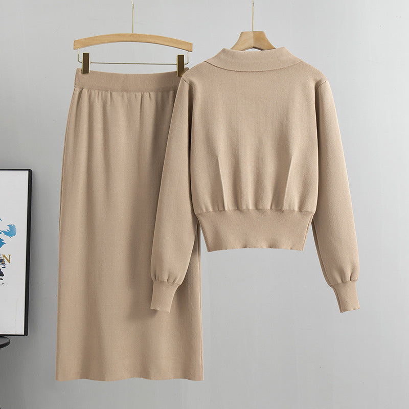Costume en tricot de style français pour femme, nouvelle collection printemps-automne
