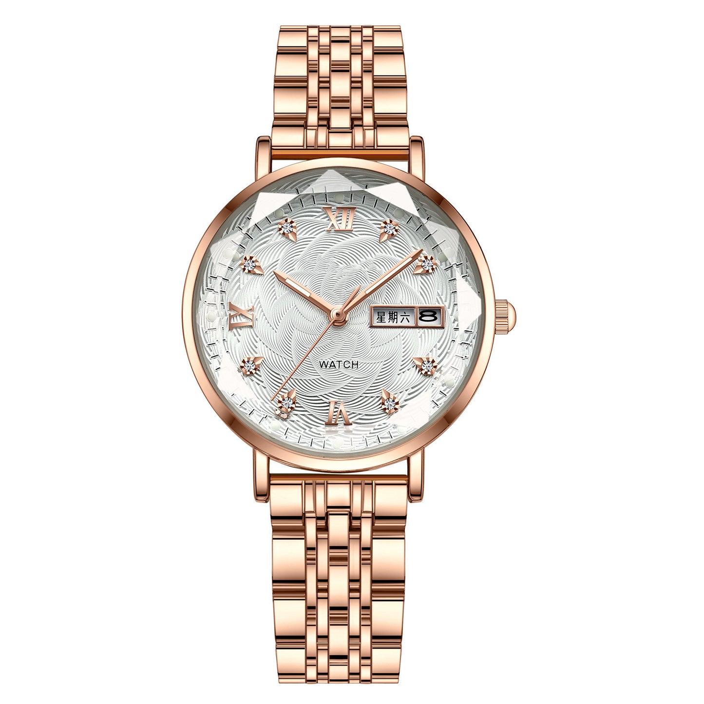 Reloj de cuarzo luminoso, resistente al agua y sencillo para mujer