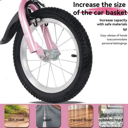 FKZNPJ 16 Inch Sporty Kids Bike With Training Wheels And Stand Adjustable Saddle Suitable For Boys And Girls Aged 4-8 Years Tall Height 41-53 Inches Available In A Variety Of Colors