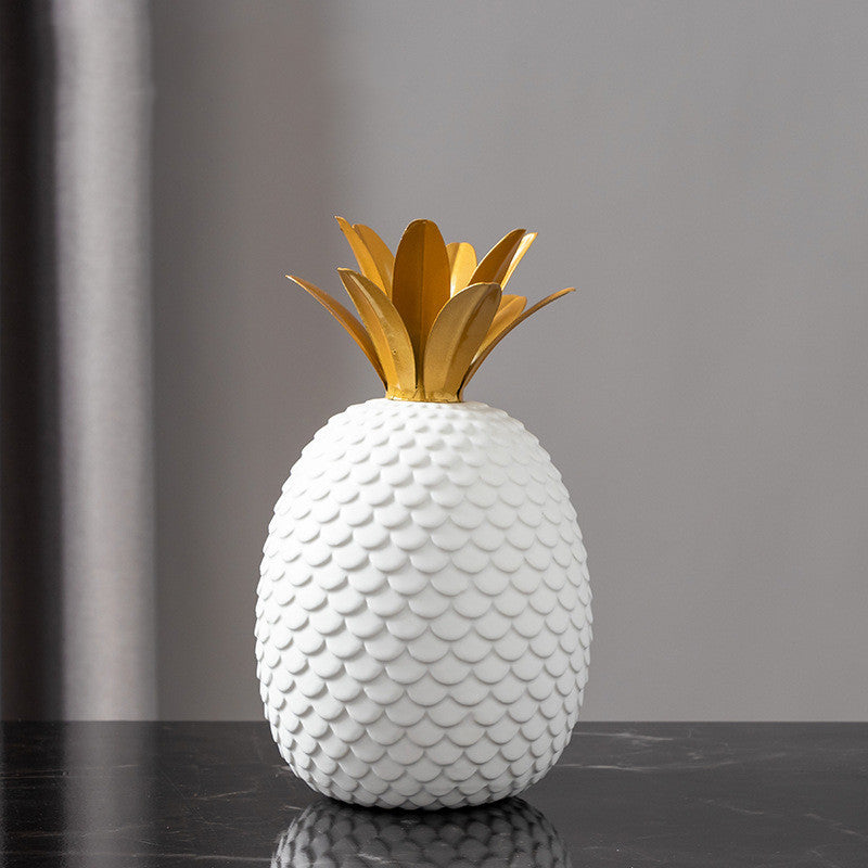 Adorno de fruta de piña para el hogar, entrada moderna y sencilla, escritorio