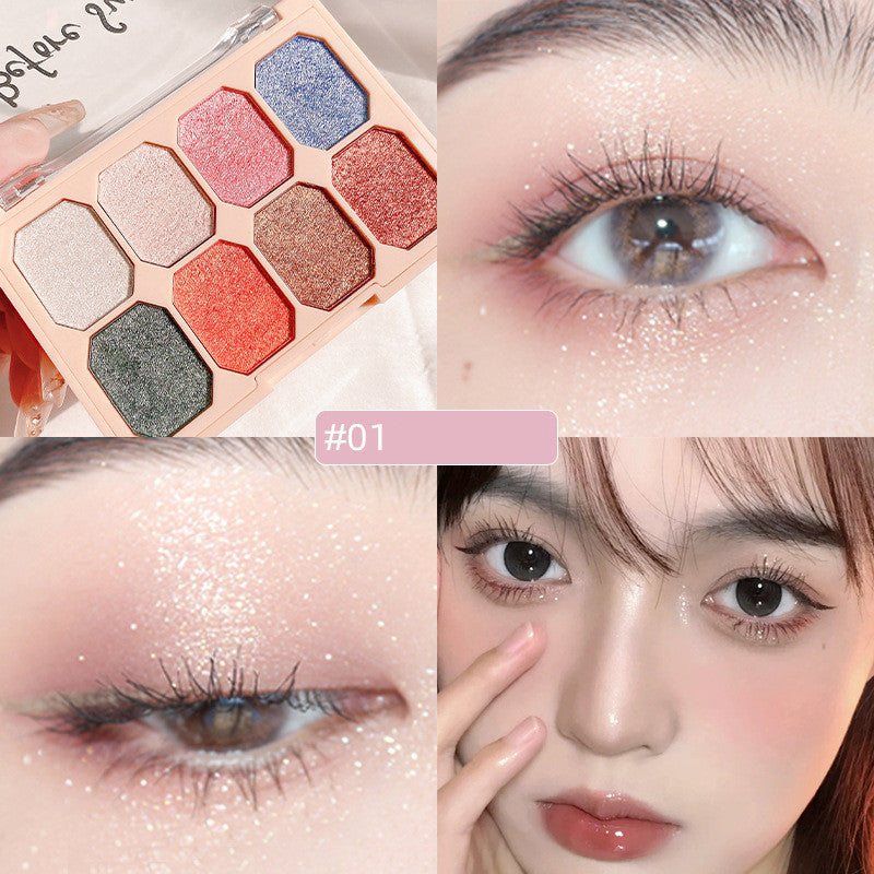 Placa de reparación de sombra de ojos Color tierra, maquillaje de Color té con leche perla