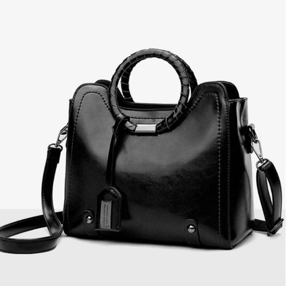 Sac messager simple et tendance en cuir ciré et huilé