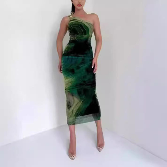 Robe ajustée en maille tendance pour femme