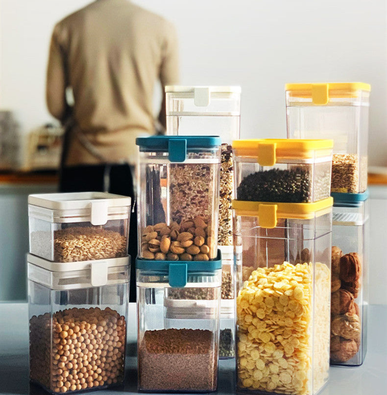 Caja de almacenamiento sellada para cocina del hogar, tarro de almacenamiento