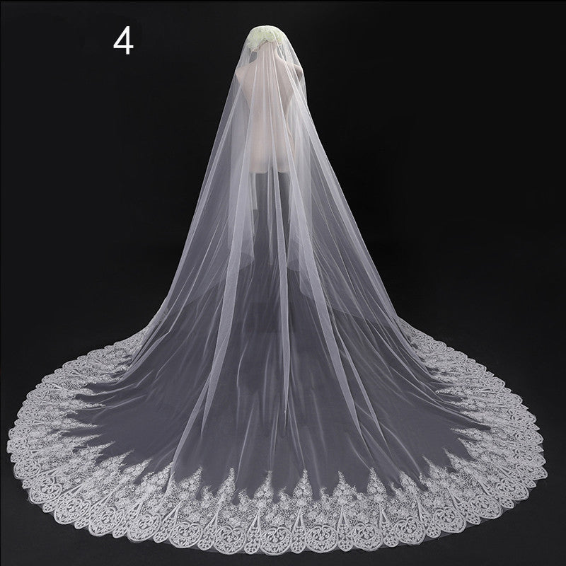 Novia Wedding Master Velo de novia Largo Cola larga