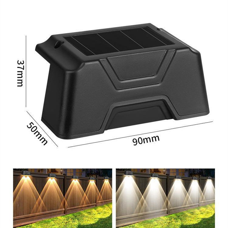 Luz solar para escaleras con barandilla para exteriores