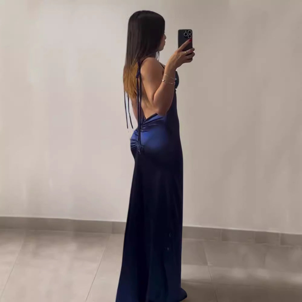 Robe d'été sexy dos nu à bretelles spaghetti Y2K de haute qualité pour fille