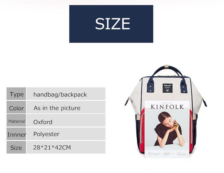 Bolsa de momia multifunción de gran capacidad, paquete materno-infantil, bolso para mujeres embarazadas, mochila para madres