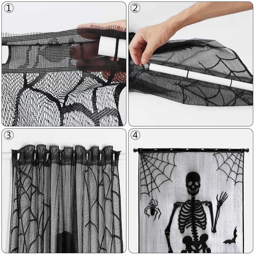 Rideau à motifs d'Halloween