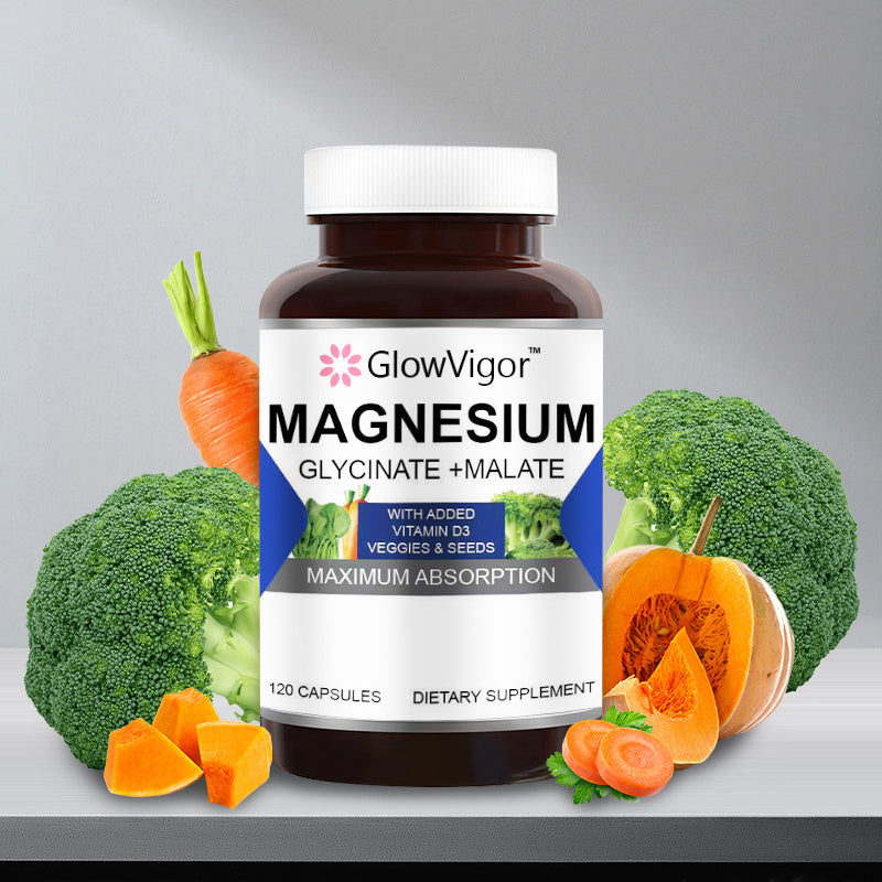 Glycinate et malate de magnésium GlowVigor