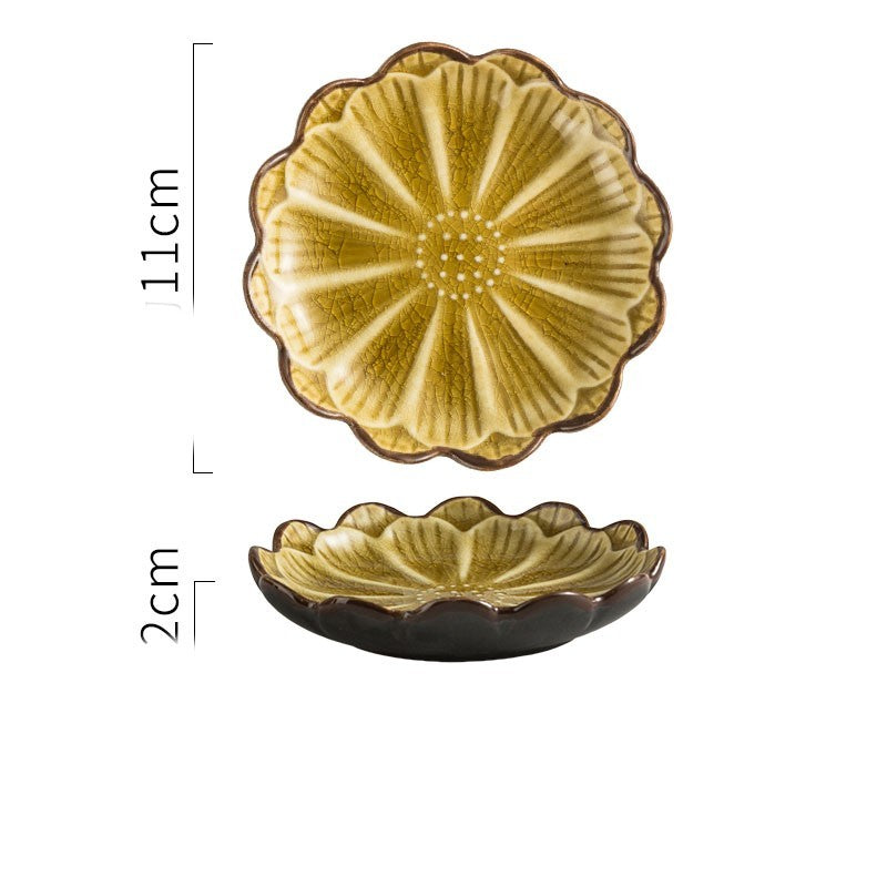 Plat japonais en forme de fleur pour craquer la glace, de haute beauté