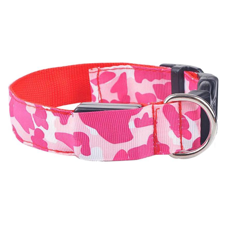 Collar luminoso para perros con diseño de camuflaje para mascotas