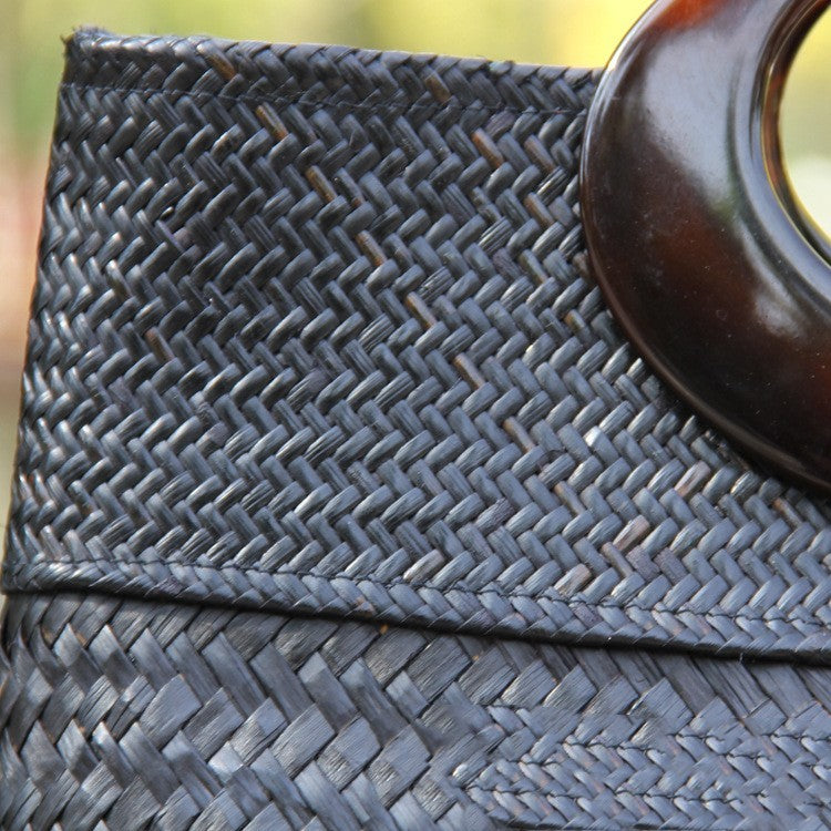 Nuevo Bolso de paja Original hecho a mano, bolso de mujer de ratán,