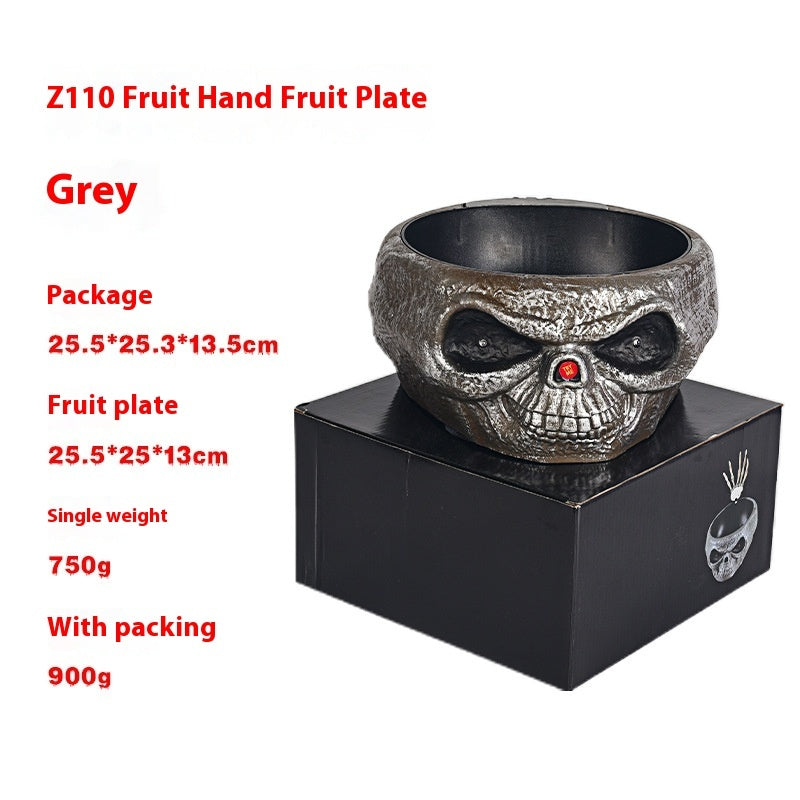 Cuenco de plástico con forma de calabaza para dulces de Halloween con mano activada por movimiento, platos para servir de Halloween, cuenco de calabazas de Halloween que funciona con pilas para fiestas de truco o trato