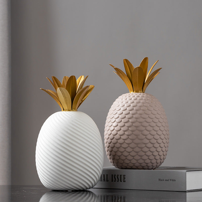 Adorno de fruta de piña para el hogar, entrada moderna y sencilla, escritorio
