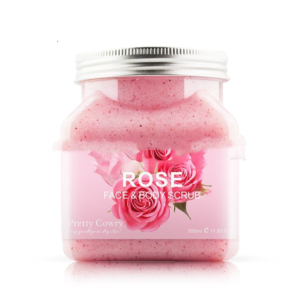 Crema exfoliante corporal con sal de baño con fragancia de frutas
