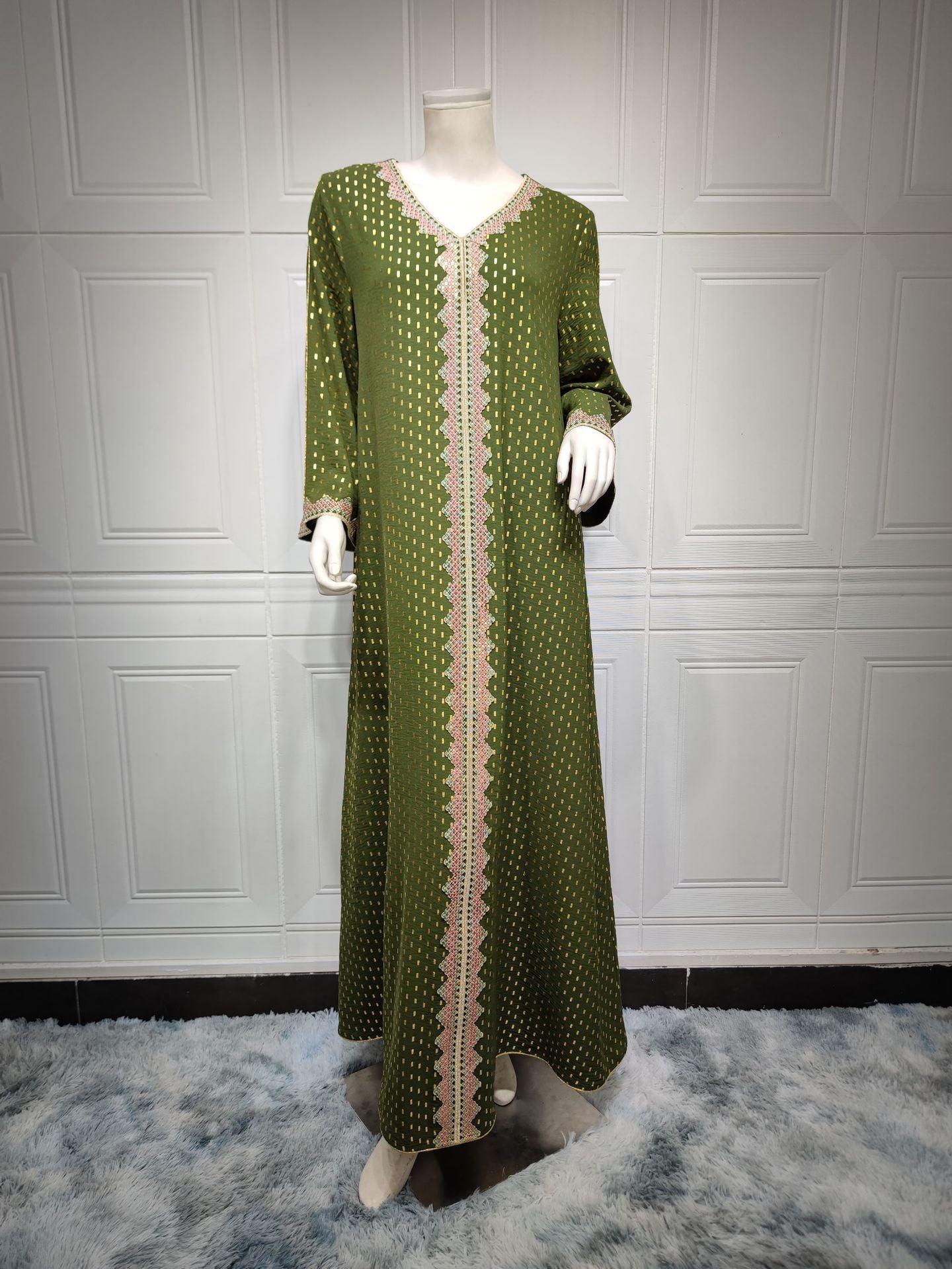 Vestido musulmán de Dubái para el verano con efecto bronceado