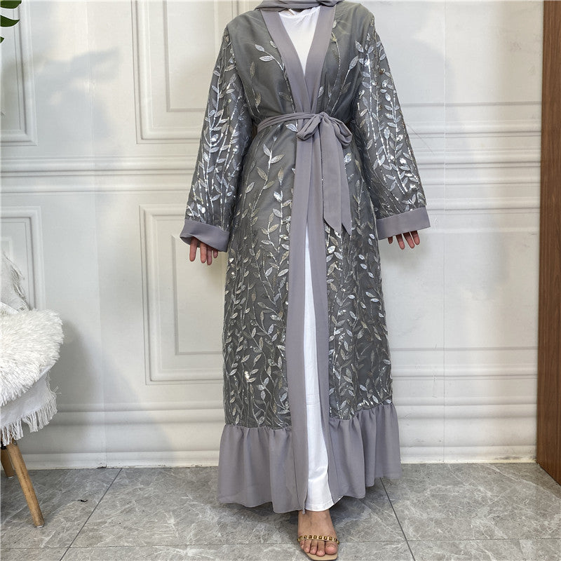 Cardigan en dentelle à la mode du Moyen-Orient