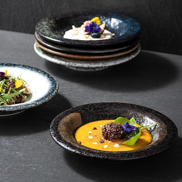 Assiette en céramique rétro pour la cuisson des sushis, épine, usage domestique