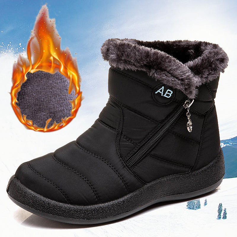 Botas de nieve impermeables, cálidas y afelpadas, para invierno, botines casuales y ligeros