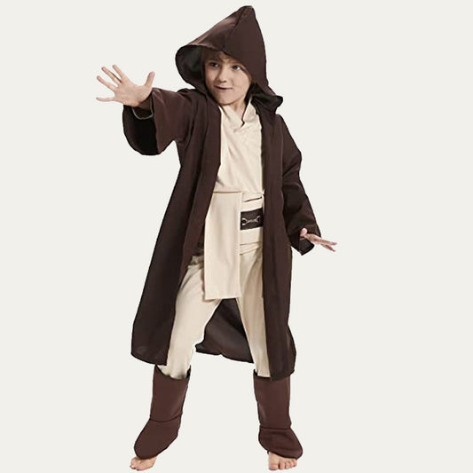 Costumes d'Halloween Jedi Star Wars pour enfants, vêtements de jeu absolument cosplay