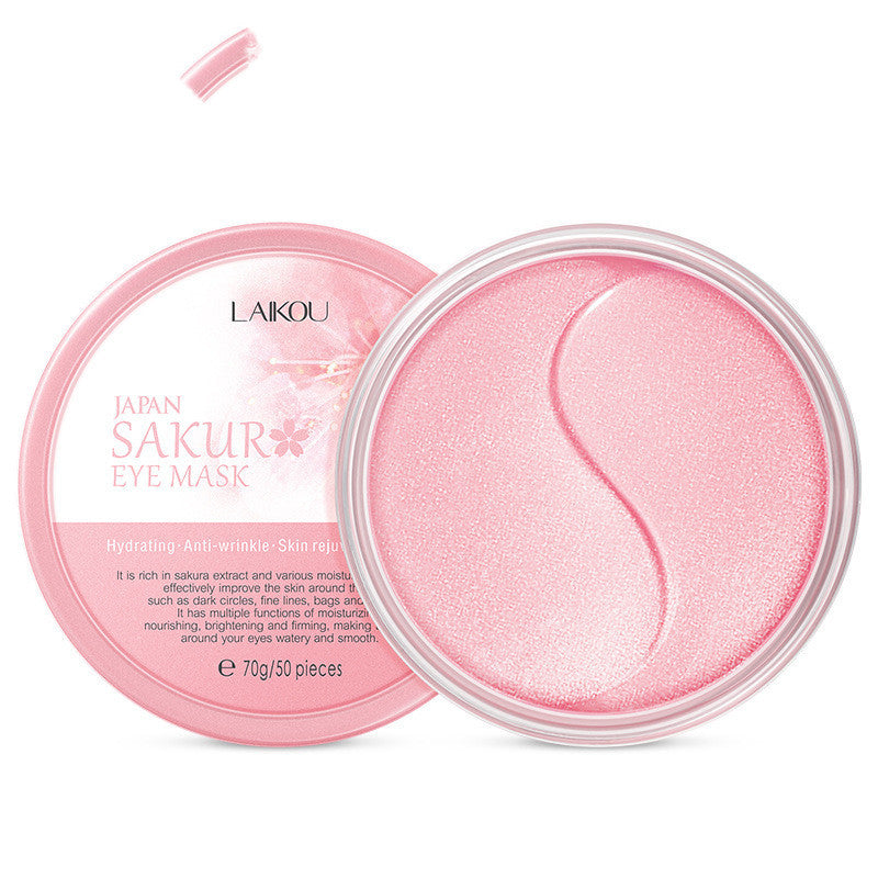 Masque contour des yeux à la fleur de cerisier, 50 pièces, hydratant et nourrissant pour les yeux