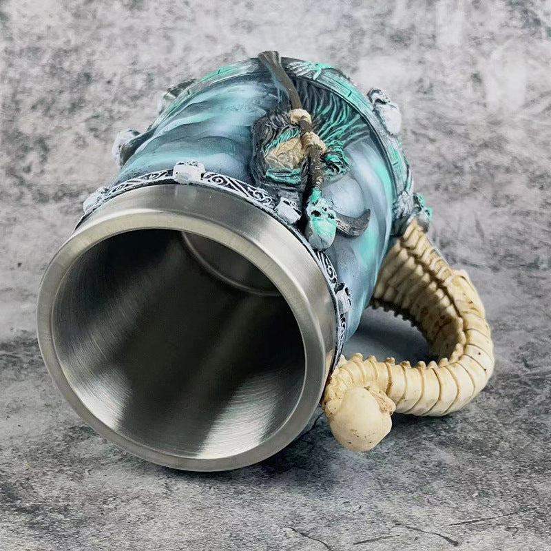 Taza creativa con forma de calavera de barco de la muerte de estilo europeo y americano