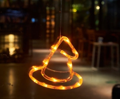 Luces LED colgantes para ventana de Halloween, luces colgantes de calabaza y araña, luces de ambiente de terror fantasma, luces decorativas para fiestas navideñas, decoración del hogar