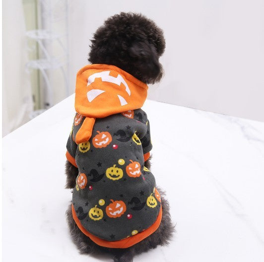 Déguisement d'Halloween pour animal de compagnie, déguisement amusant, tête de mort noire, maquillage d'horreur, accessoires pour chat