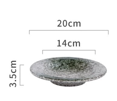 Assiette en céramique rétro pour la cuisson des sushis, épine, usage domestique