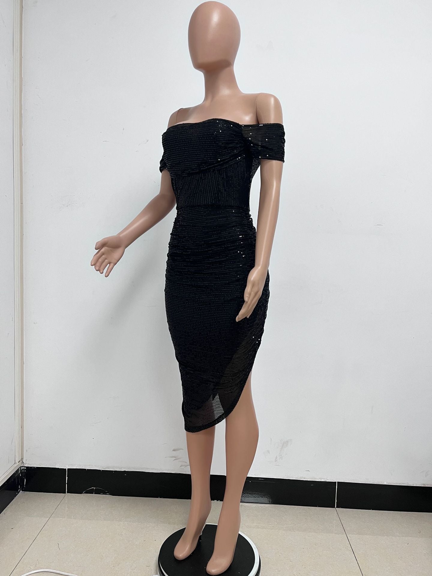 Women's Summer Off-shoulder French Waist Dress