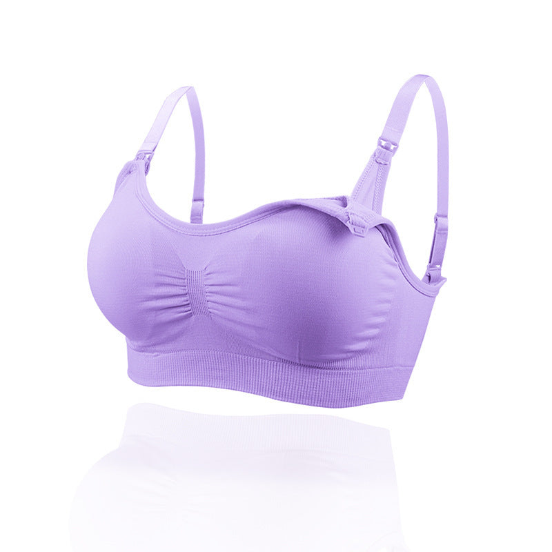 Soutien-gorge d'allaitement push-up fin sans coutures avec boutons sur le devant